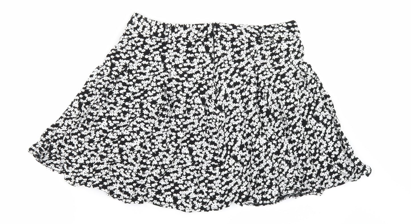 Parisian Womens Black Floral  Mini Skirt Size 10