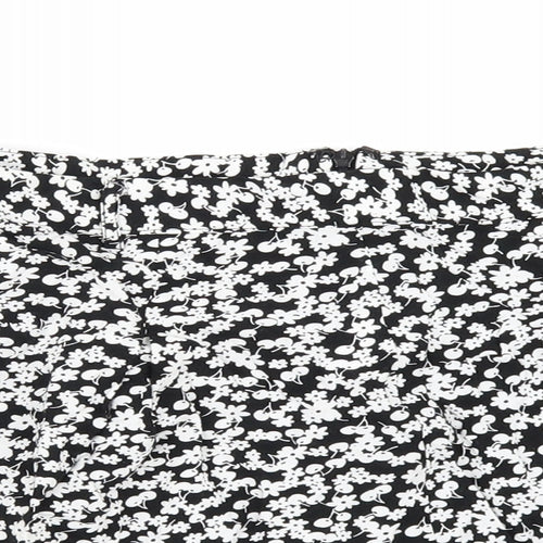 Parisian Womens Black Floral  Mini Skirt Size 10