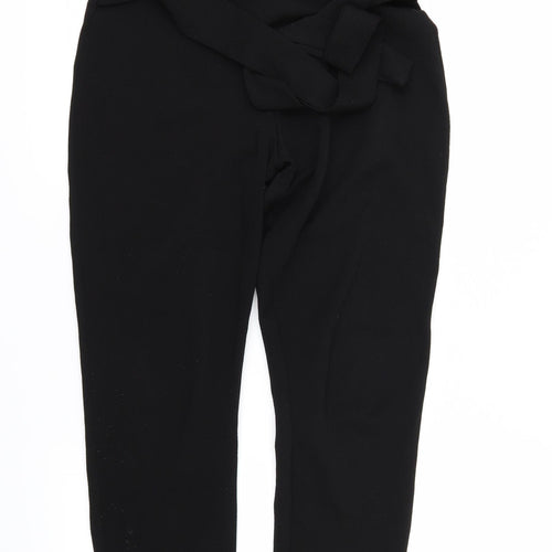 PRETTYLITTLETHING Womens Black   Trousers  Size 10 L23 in
