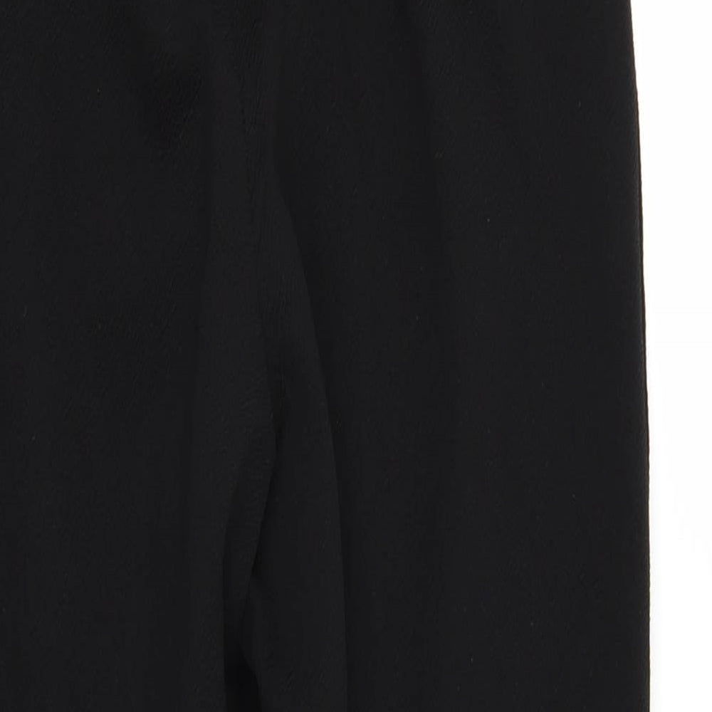 PRETTYLITTLETHING Womens Black   Trousers  Size 10 L23 in