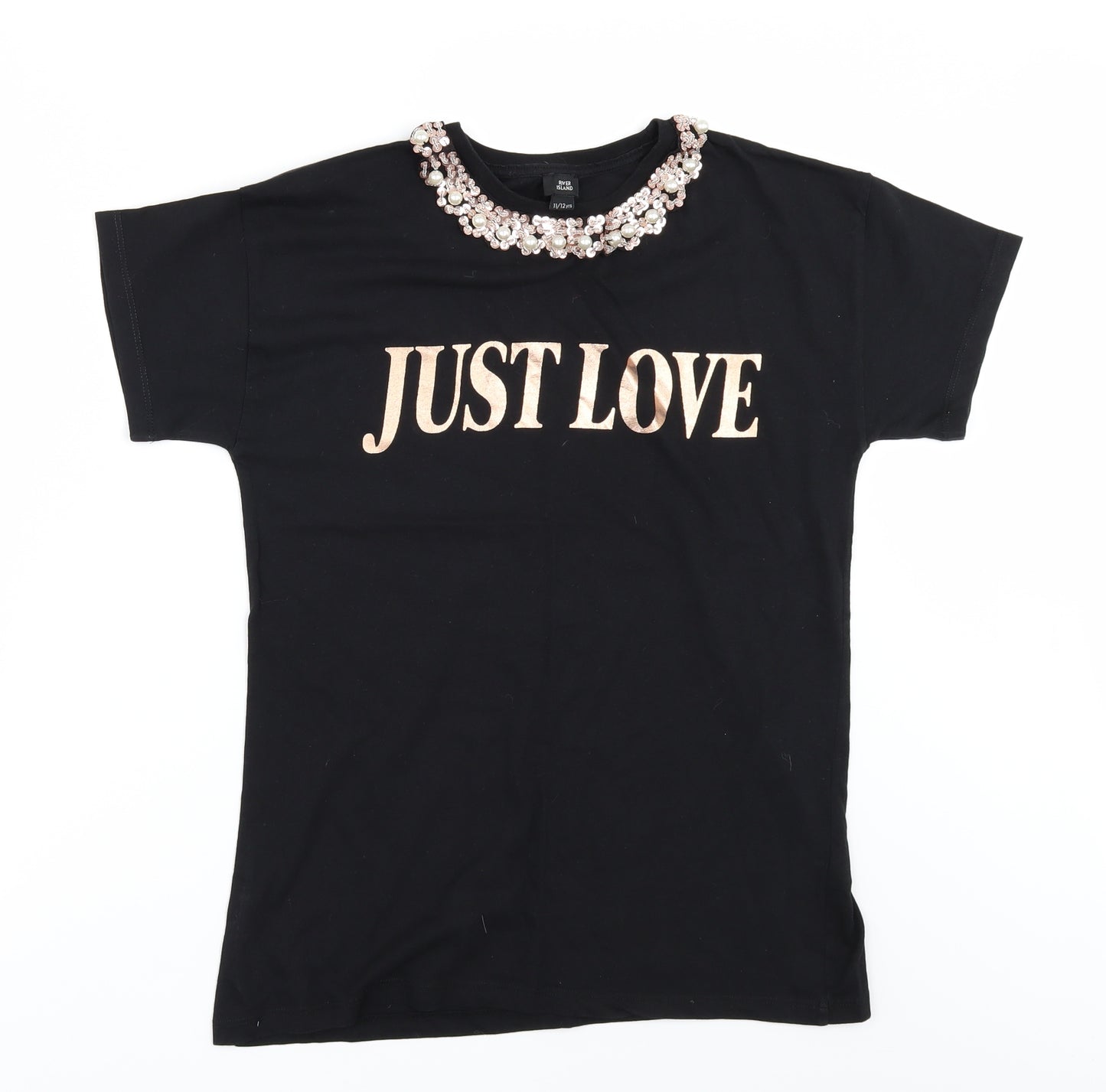 NEXT Girls Black   Basic T-Shirt Size 11-12 Years