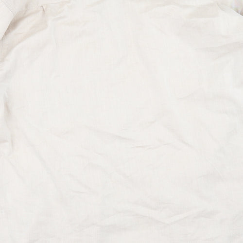 Burtons Mens Beige    Button-Up Size 16