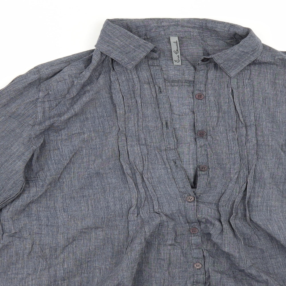 Evie Womens Blue   Tunic Button-Up Size 20