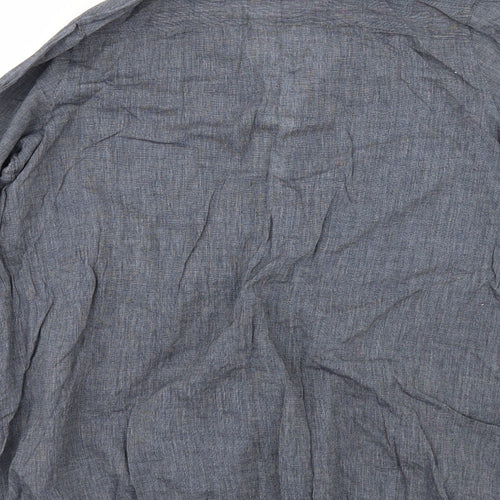 Evie Womens Blue   Tunic Button-Up Size 20