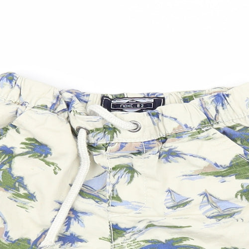 NEXT Boys Beige Geometric   Shorts Size 2-3 Years
