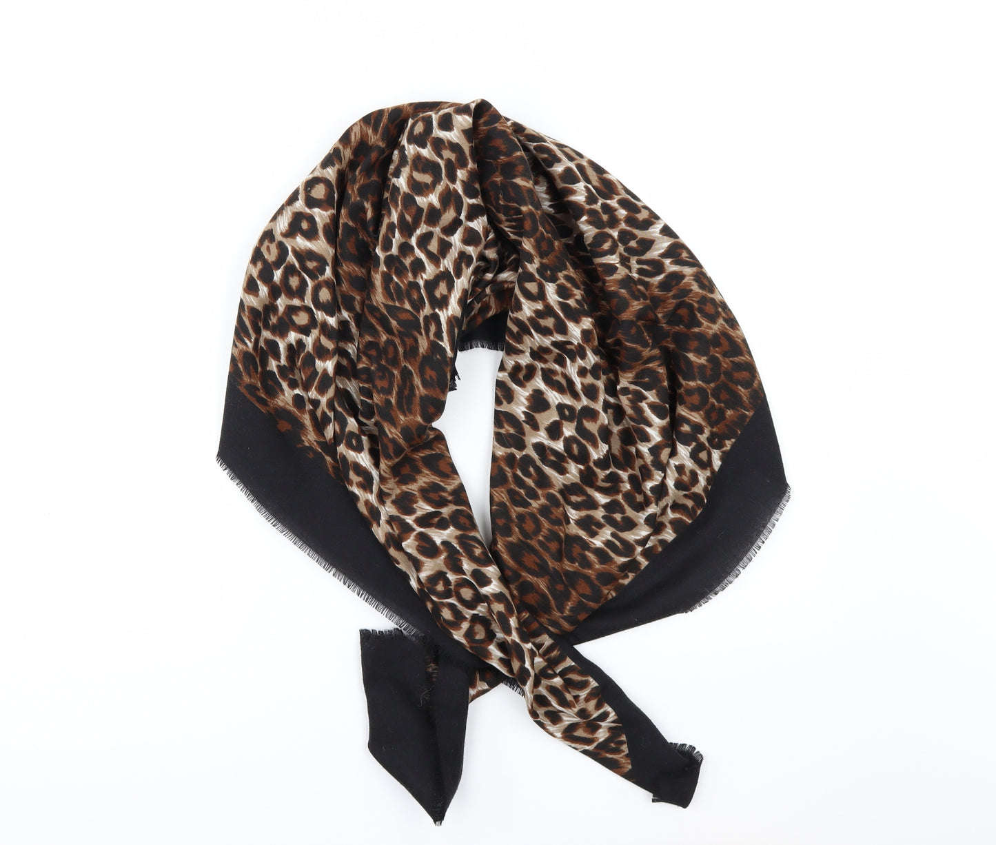 Preworn Womens Brown Animal Print   Scarf