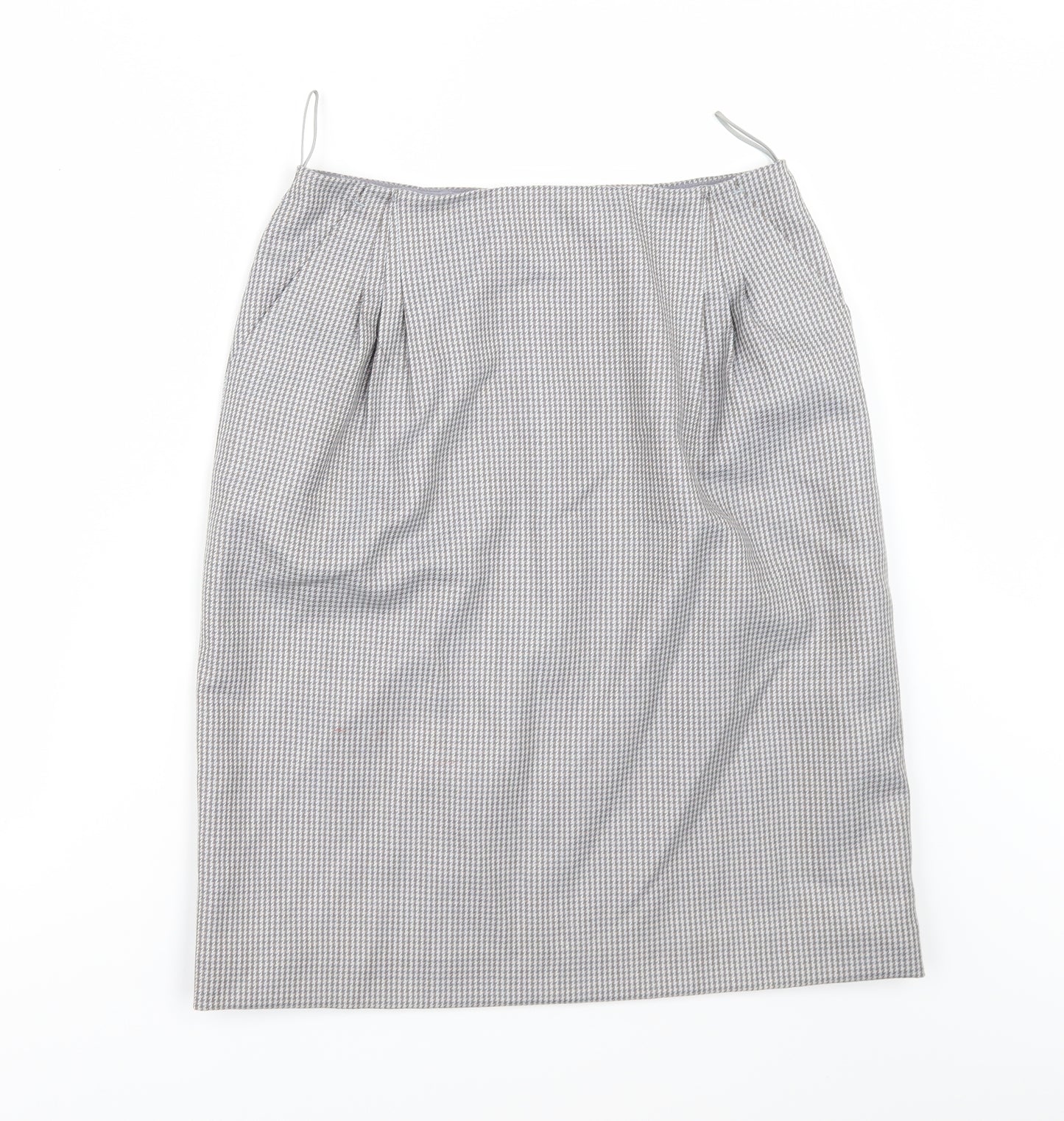 Preworn Womens Grey Camouflage  A-Line Skirt Size 30 in