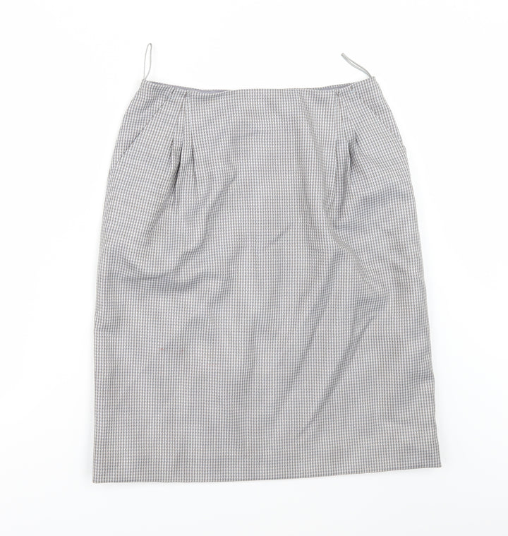 Preworn Womens Grey Camouflage  A-Line Skirt Size 30 in