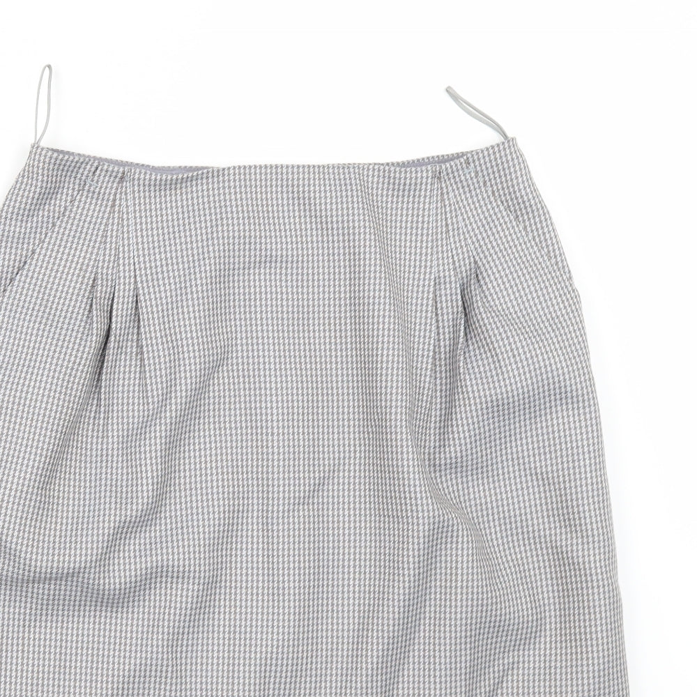 Preworn Womens Grey Camouflage  A-Line Skirt Size 30 in