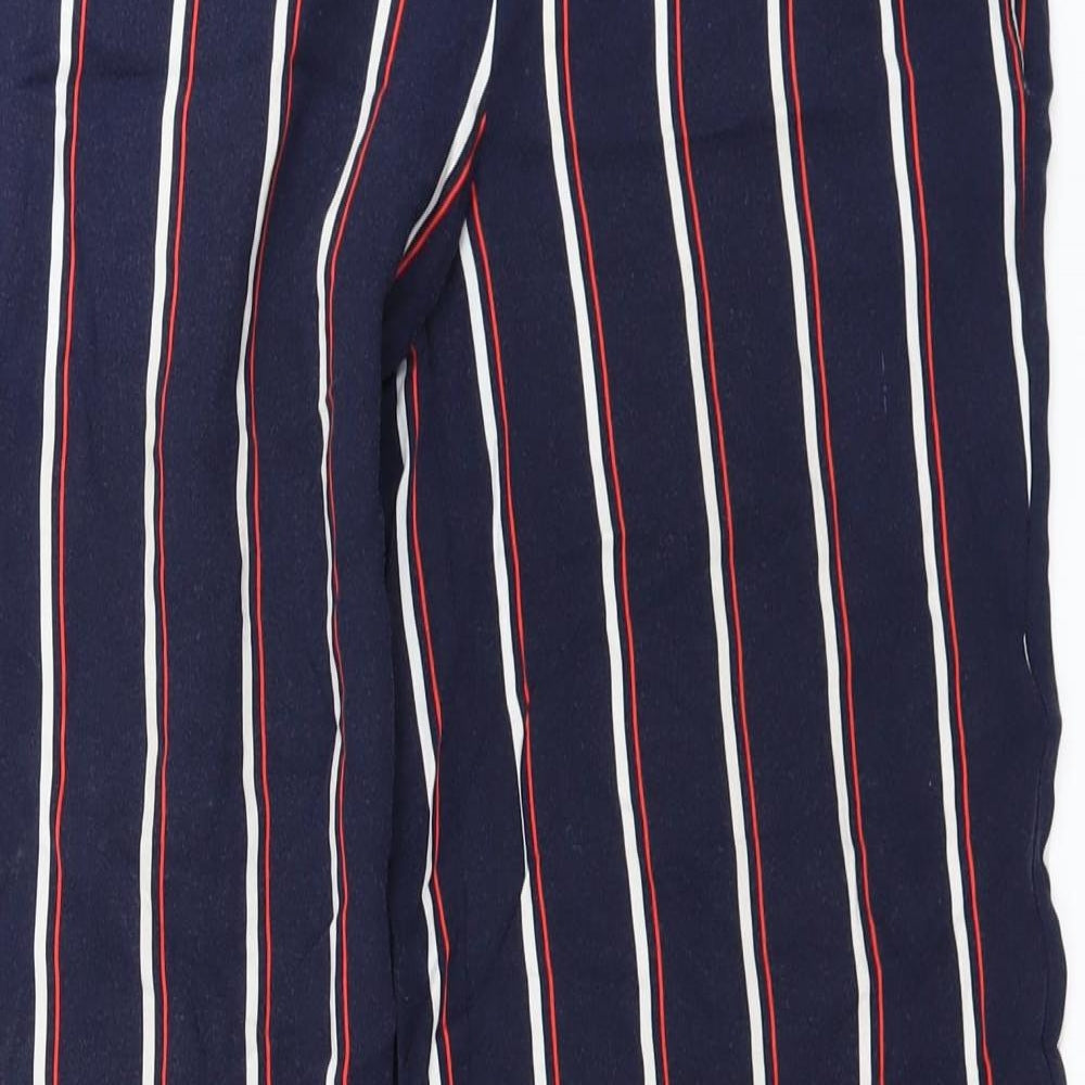 NEXT Womens Blue Striped  Trousers  Size 6 L30 in