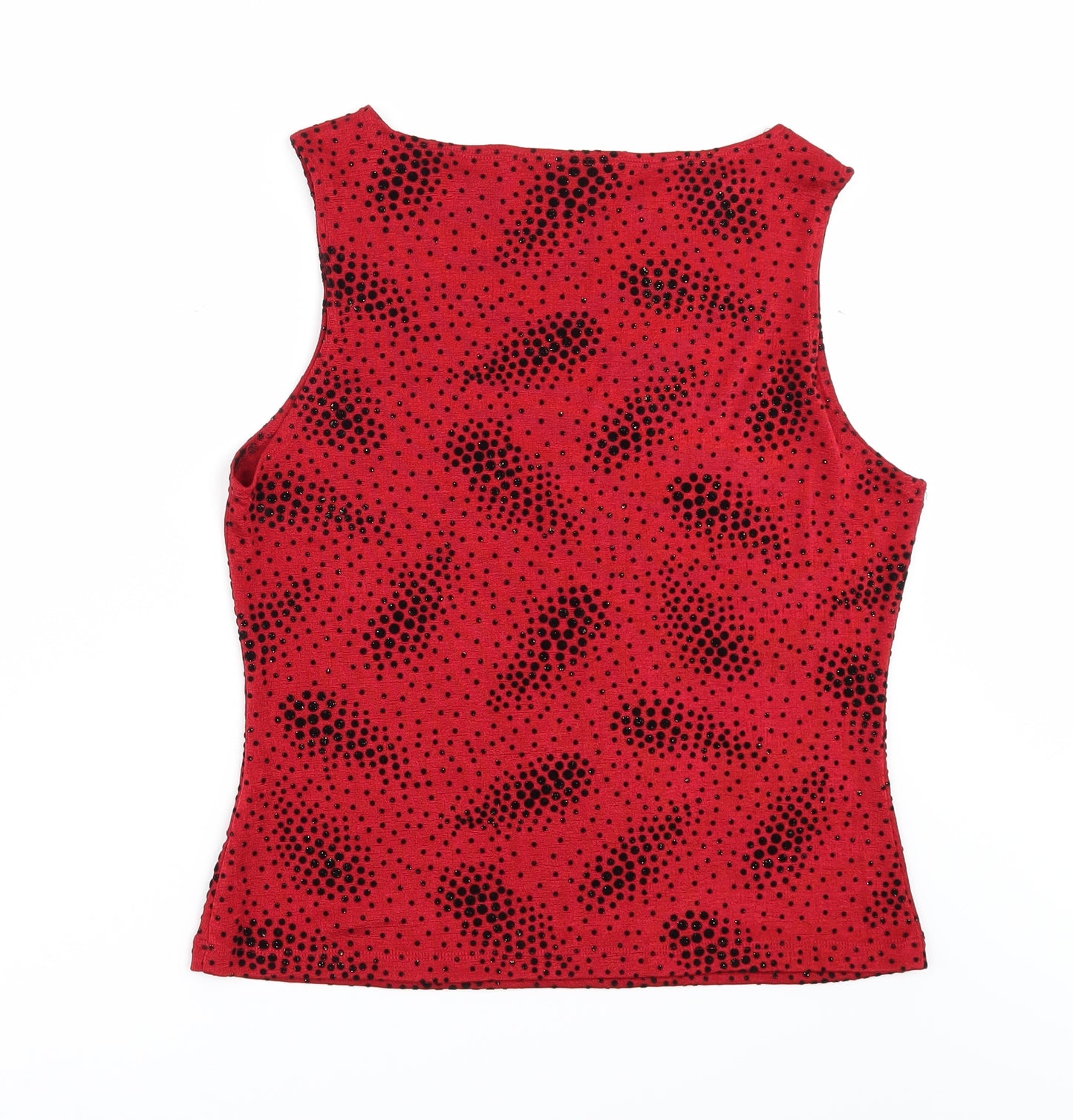 Wallis Womens Red Polka Dot  Basic T-Shirt Size 14
