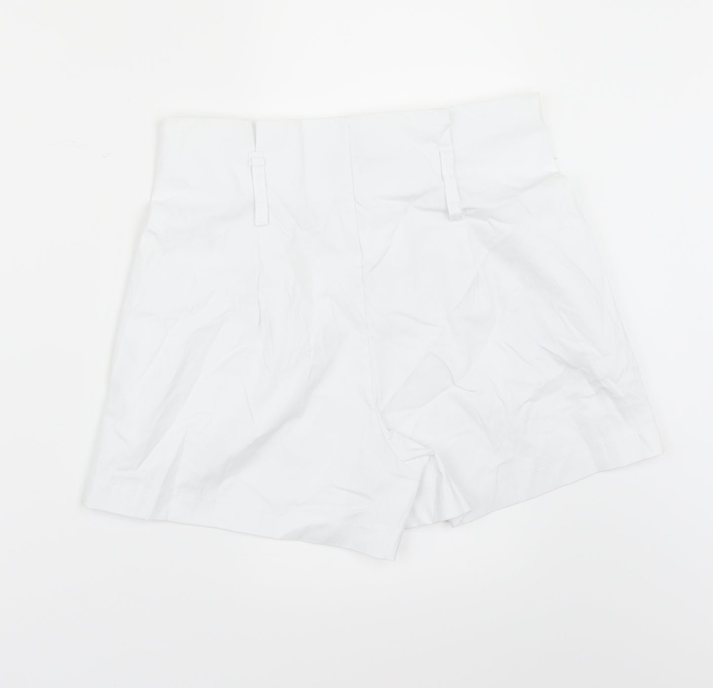 Boohoo Womens White   Paperbag Shorts Size M