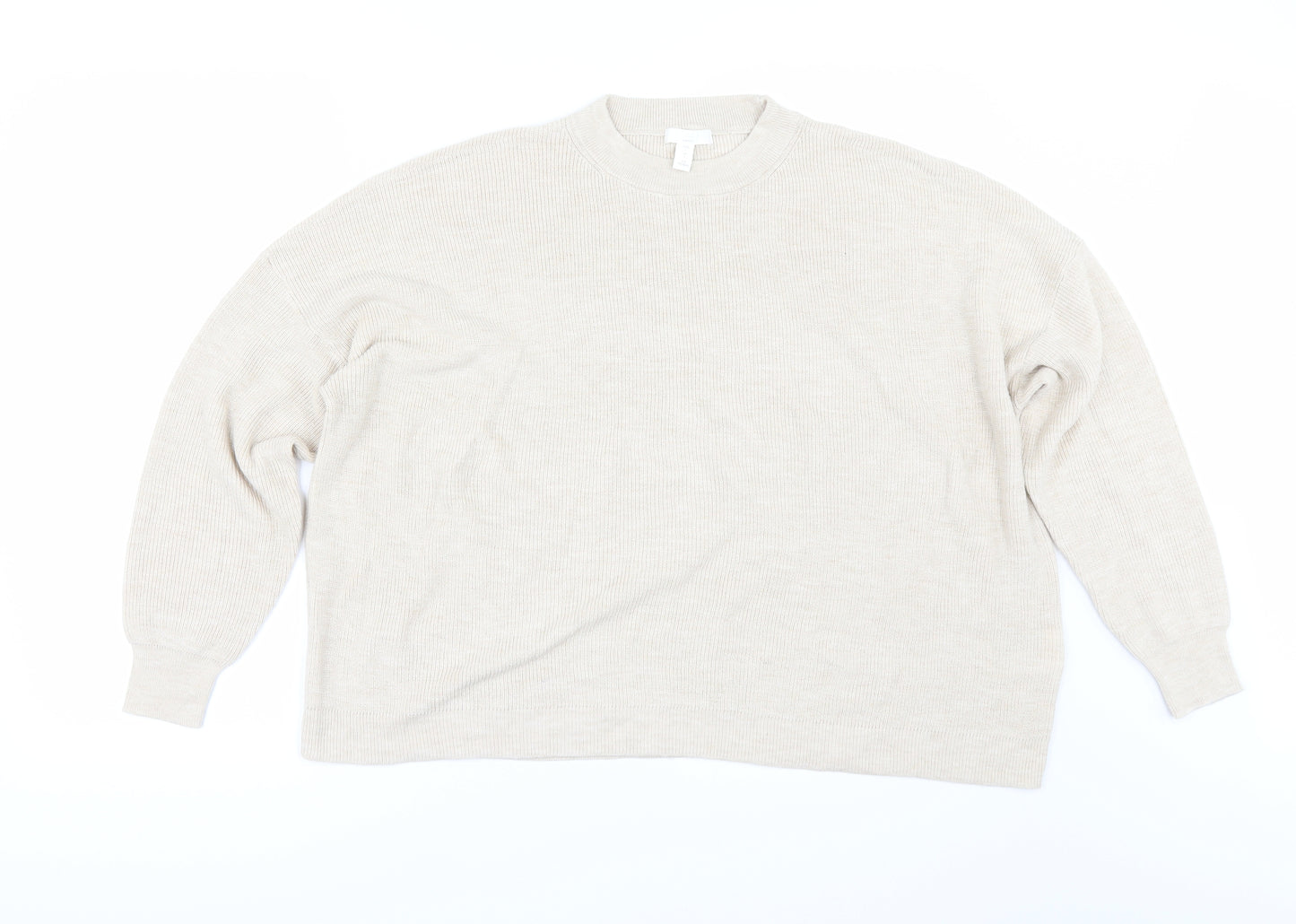 H&M Womens Beige   Pullover Jumper Size L
