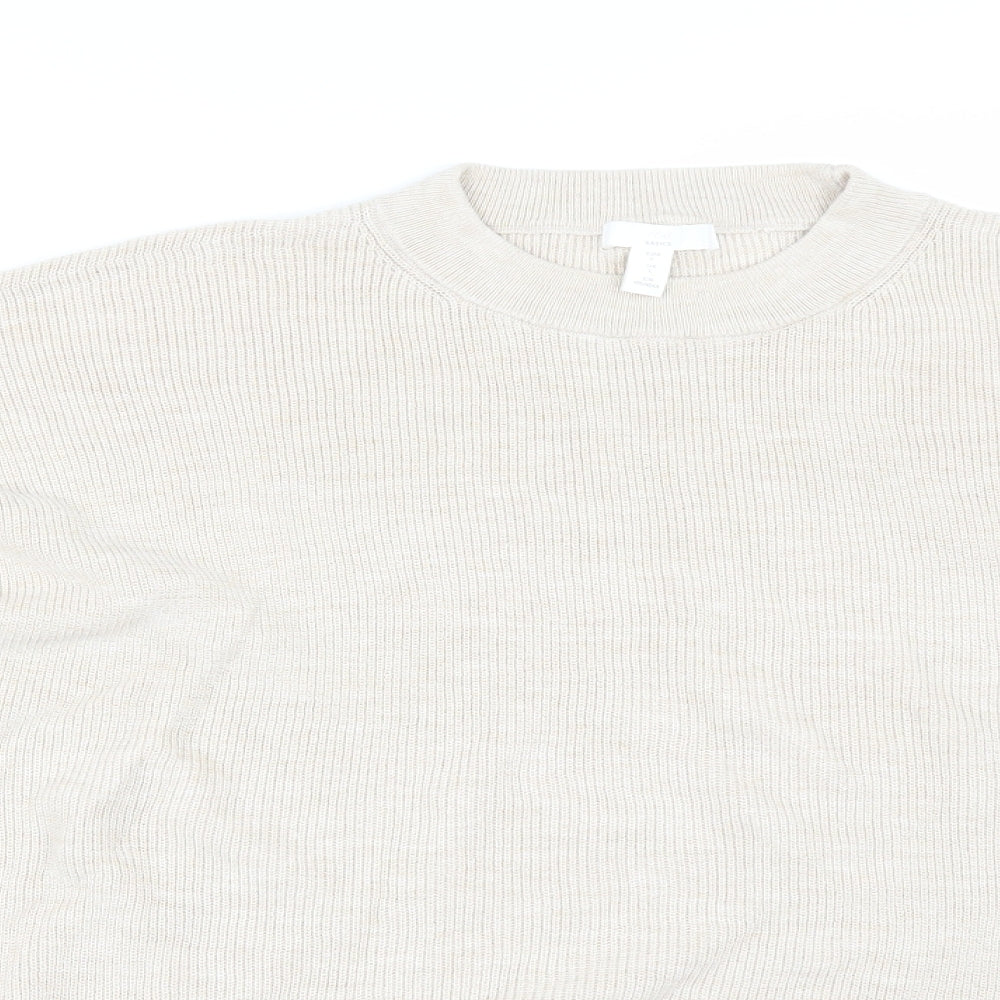 H&M Womens Beige   Pullover Jumper Size L