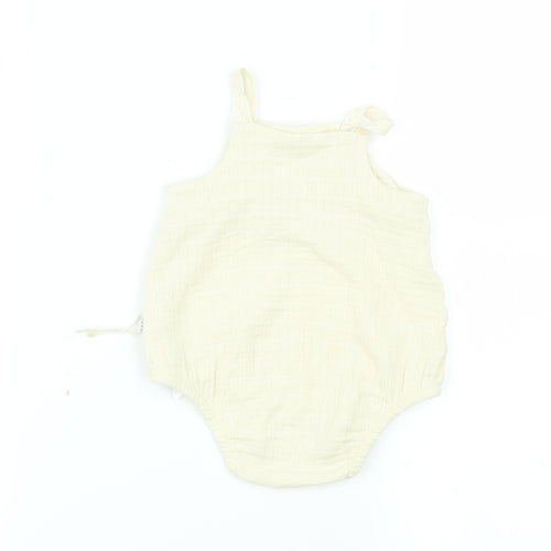 Preworn Girls Beige   Babygrow One-Piece Size 6-9 Months