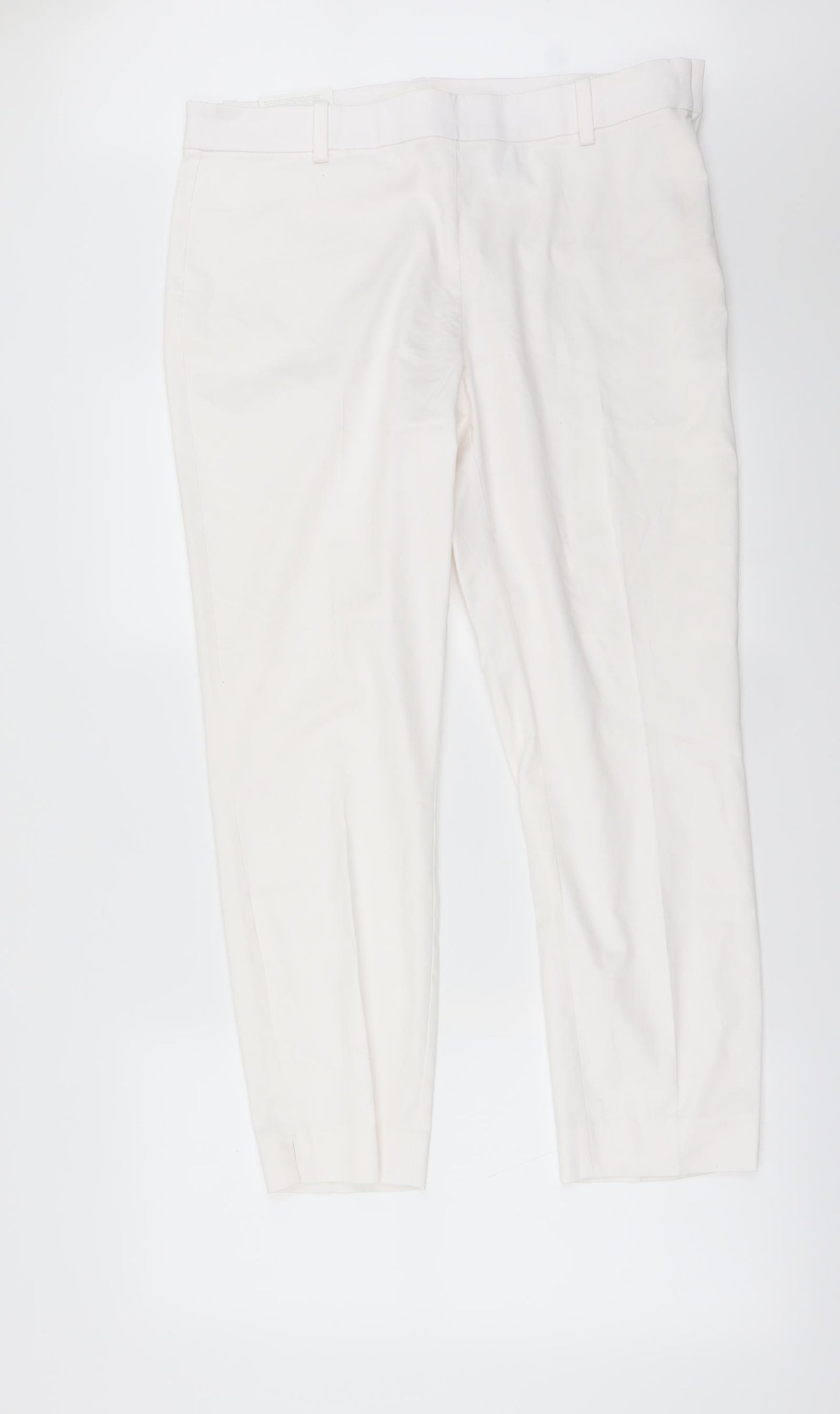 H&M Womens White   Trousers  Size 16 L24 in