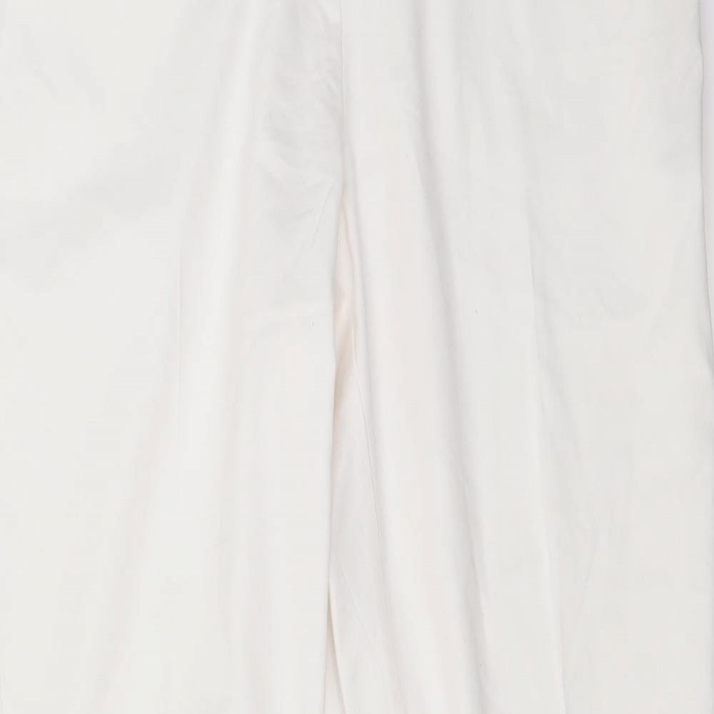 H&M Womens White   Trousers  Size 16 L24 in