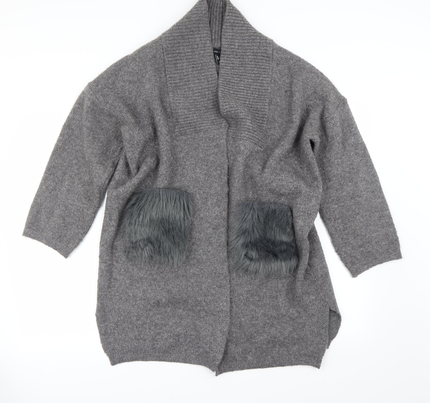 New Look Womens Grey   Cardigan Jumper Size L