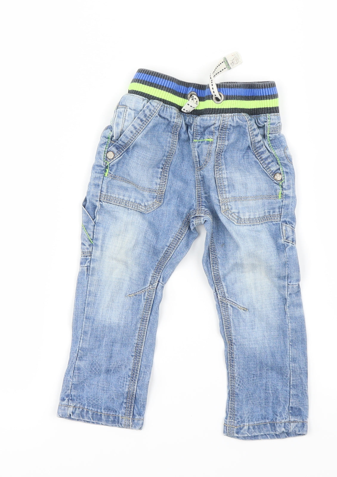 NEXT Boys Blue   Cargo Trousers Size 9-12 Months