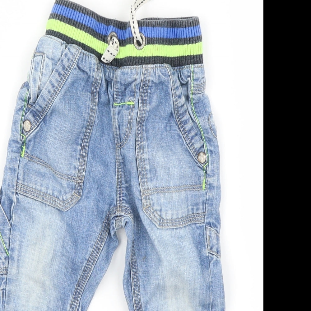 NEXT Boys Blue   Cargo Trousers Size 9-12 Months