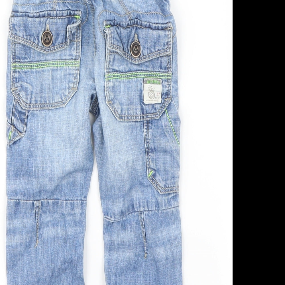 NEXT Boys Blue   Cargo Trousers Size 9-12 Months