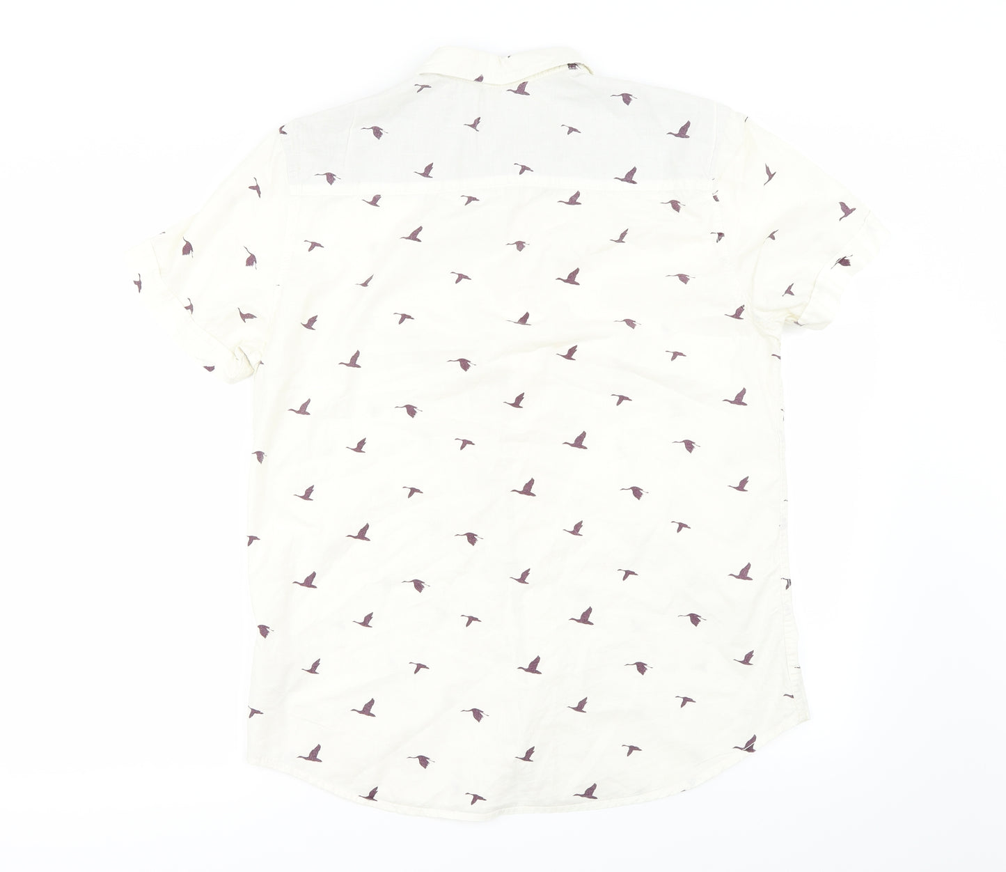 New Look Mens Ivory    Button-Up Size M