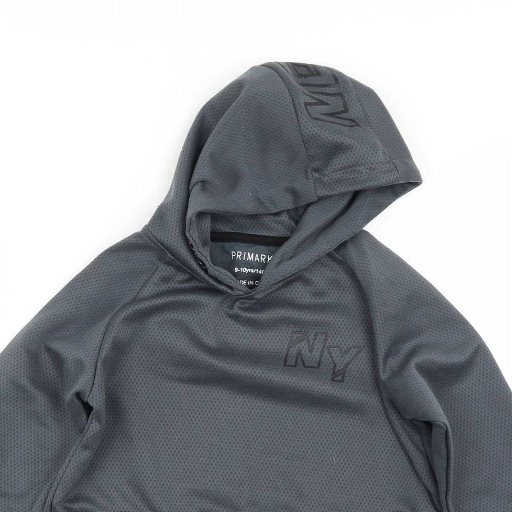Primark Boys Blue   Pullover Hoodie Size 9-10 Years
