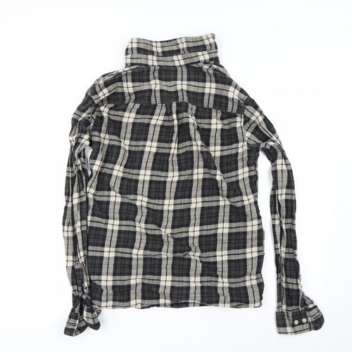 JACK & JONES Mens Grey Check   Button-Up Size L