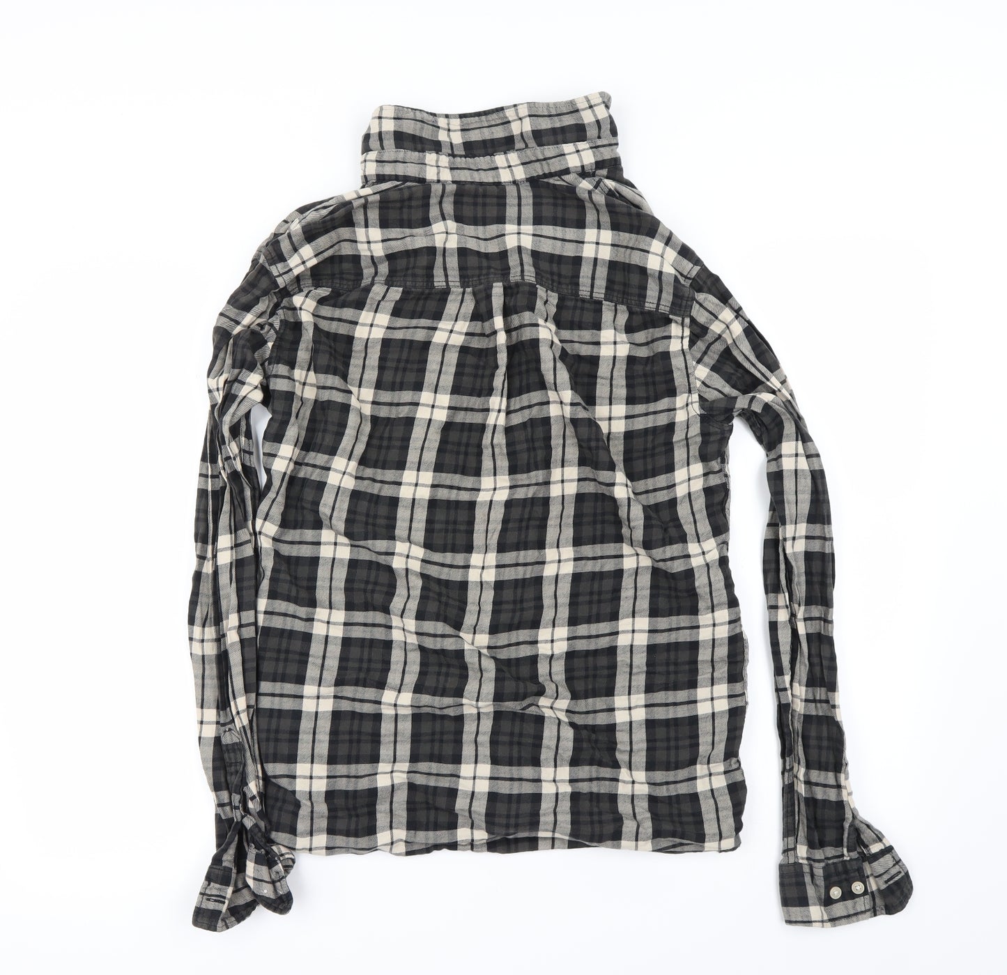JACK & JONES Mens Grey Check   Button-Up Size L