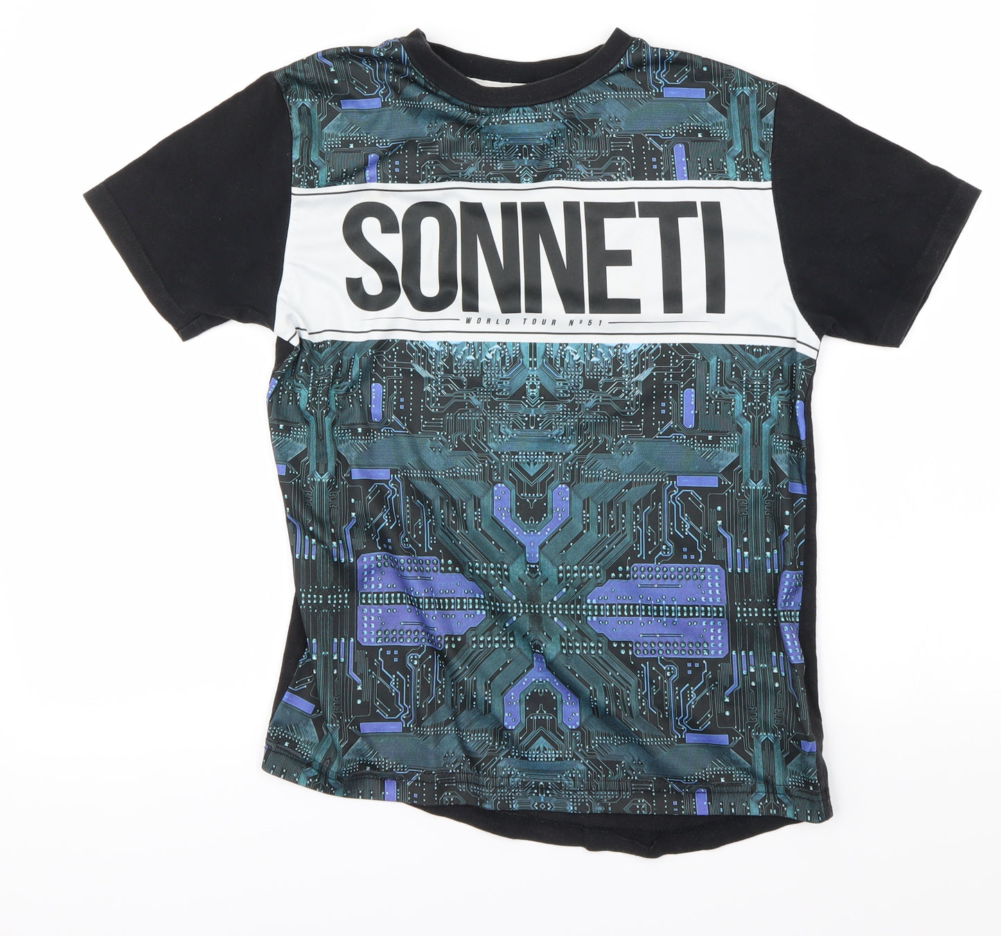 Sonneti Boys Black   Basic T-Shirt Size 12-13 Years