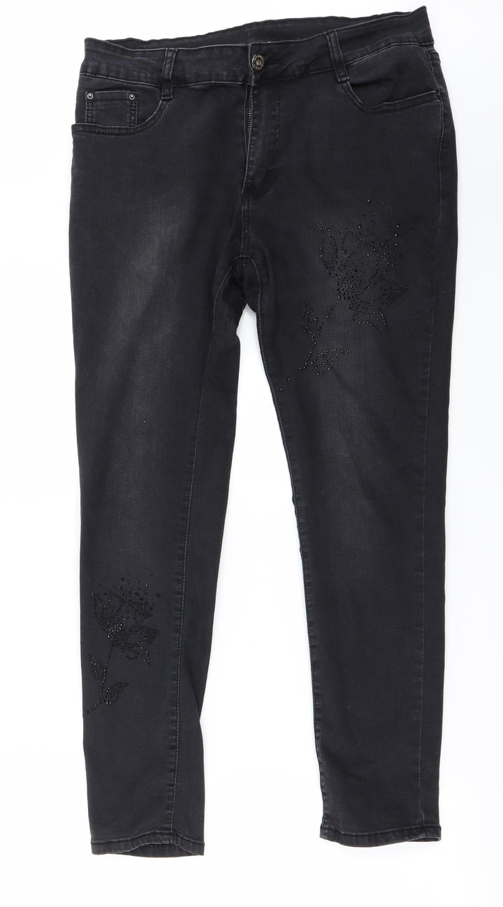 Preworn Womens Black   Straight Jeans Size L L27 in
