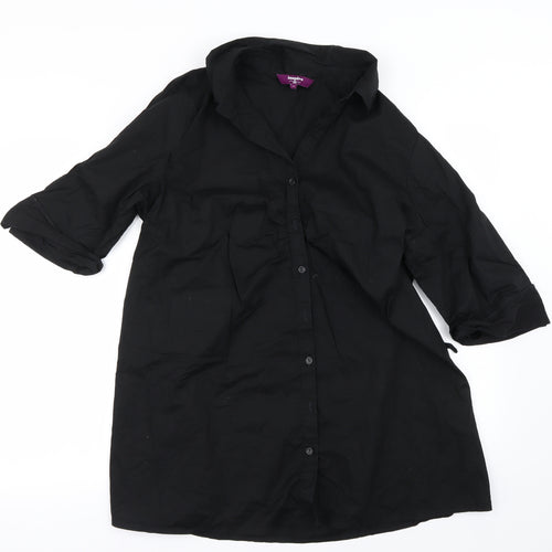 New Look Womens Black   Basic Button-Up Size 24