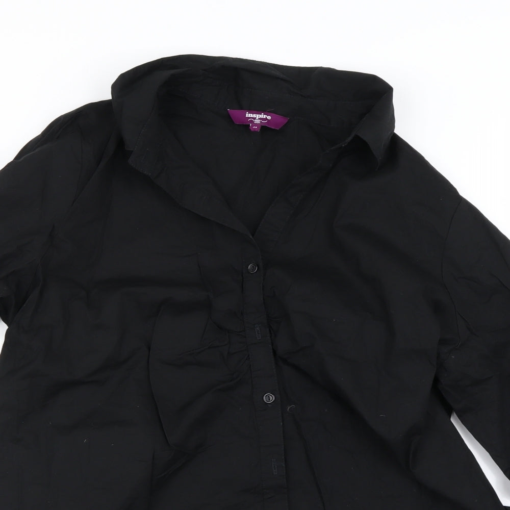 New Look Womens Black   Basic Button-Up Size 24