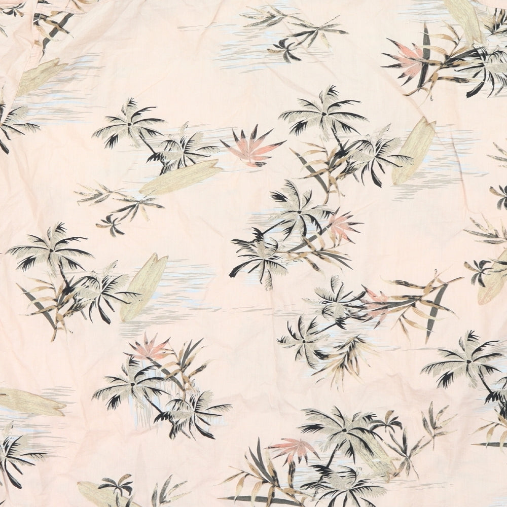Berska  Womens Pink Floral  Basic Button-Up Size XL