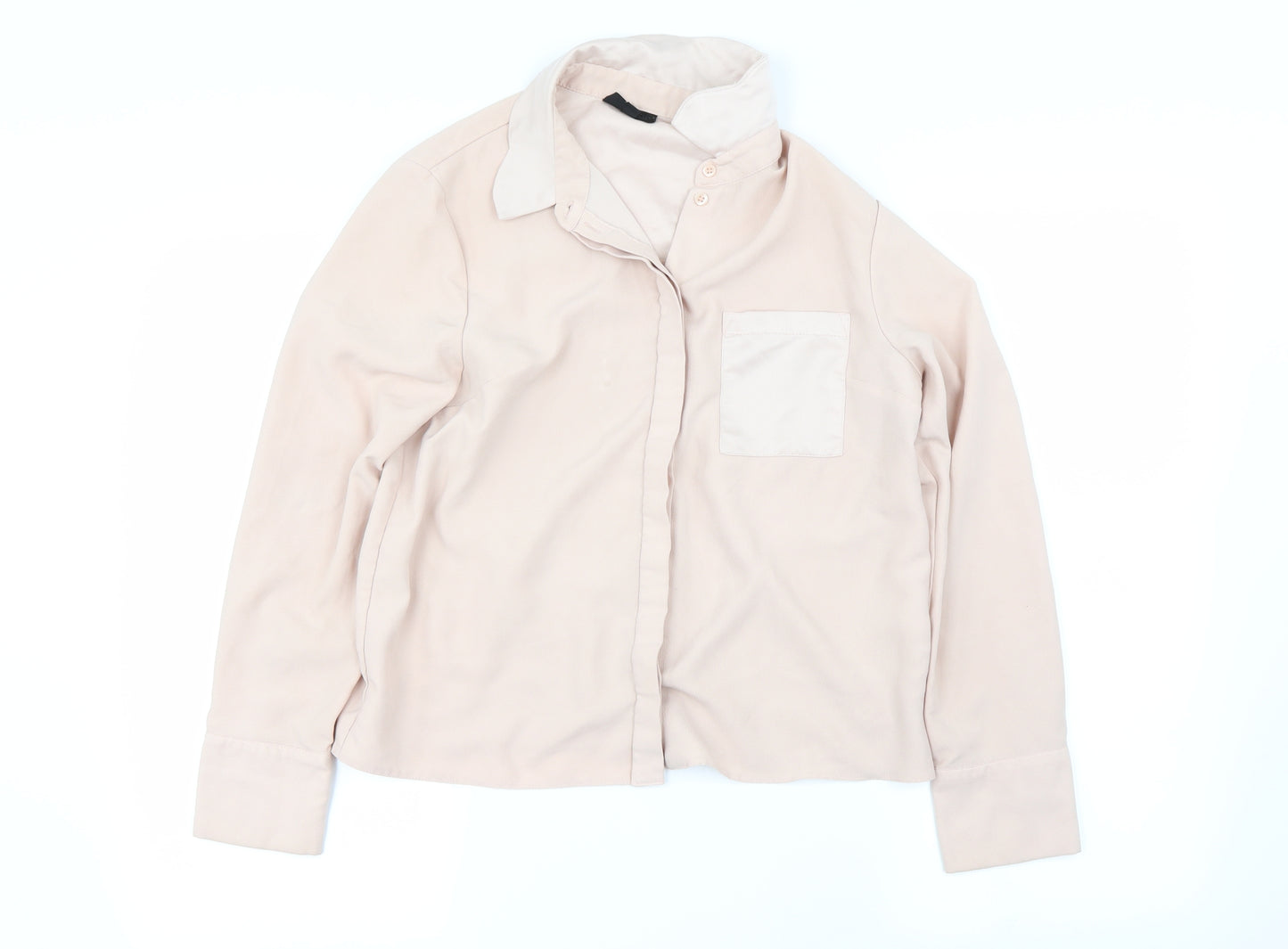 Topshop Womens Pink   Basic Blouse Size 8