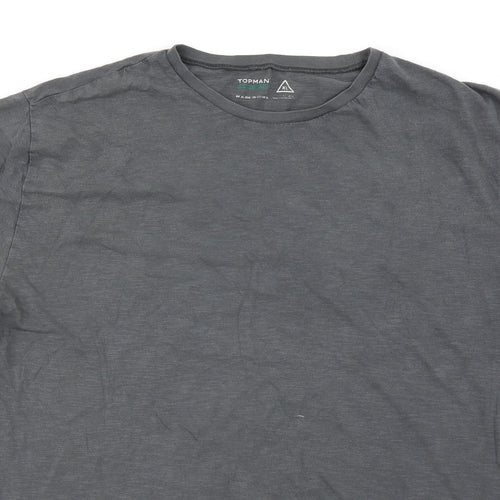 Top Man  Mens Grey    T-Shirt Size XL