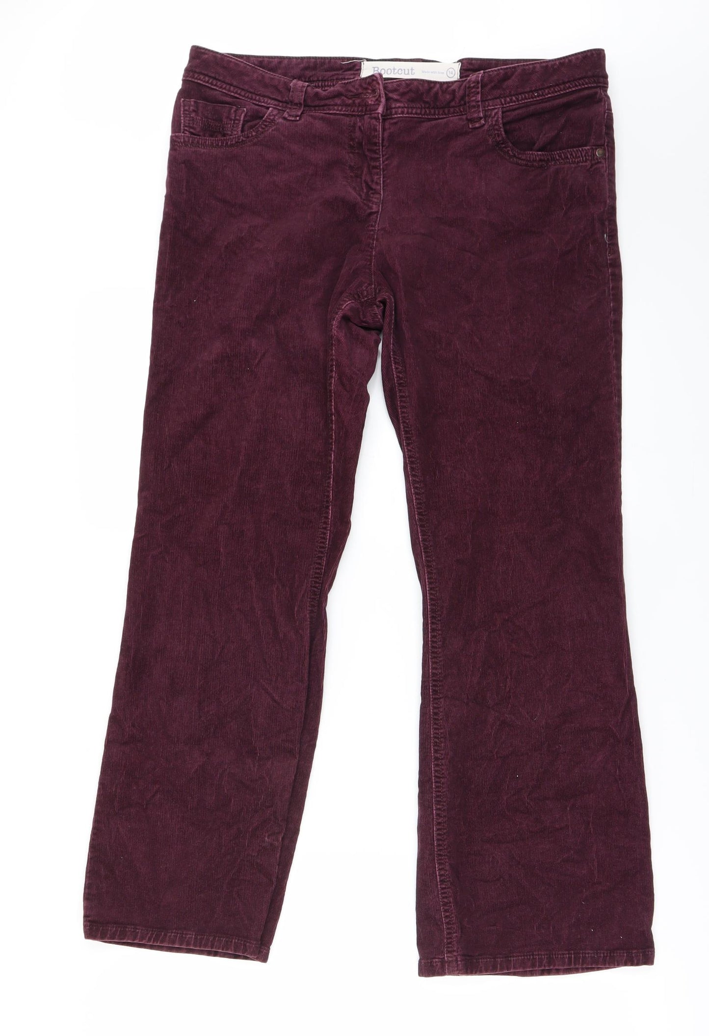 Marks and Spencer Womens Purple   Straight Jeans Size 14 L27 in