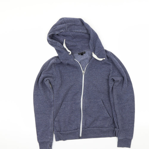 Topshop Womens Blue   Full Zip Hoodie Size 8