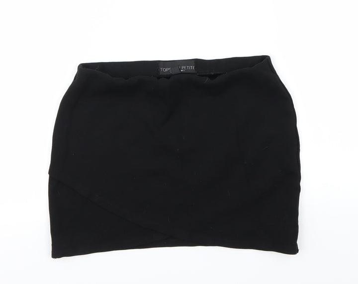 Topshop Womens Black A-Line Skirt Size 10