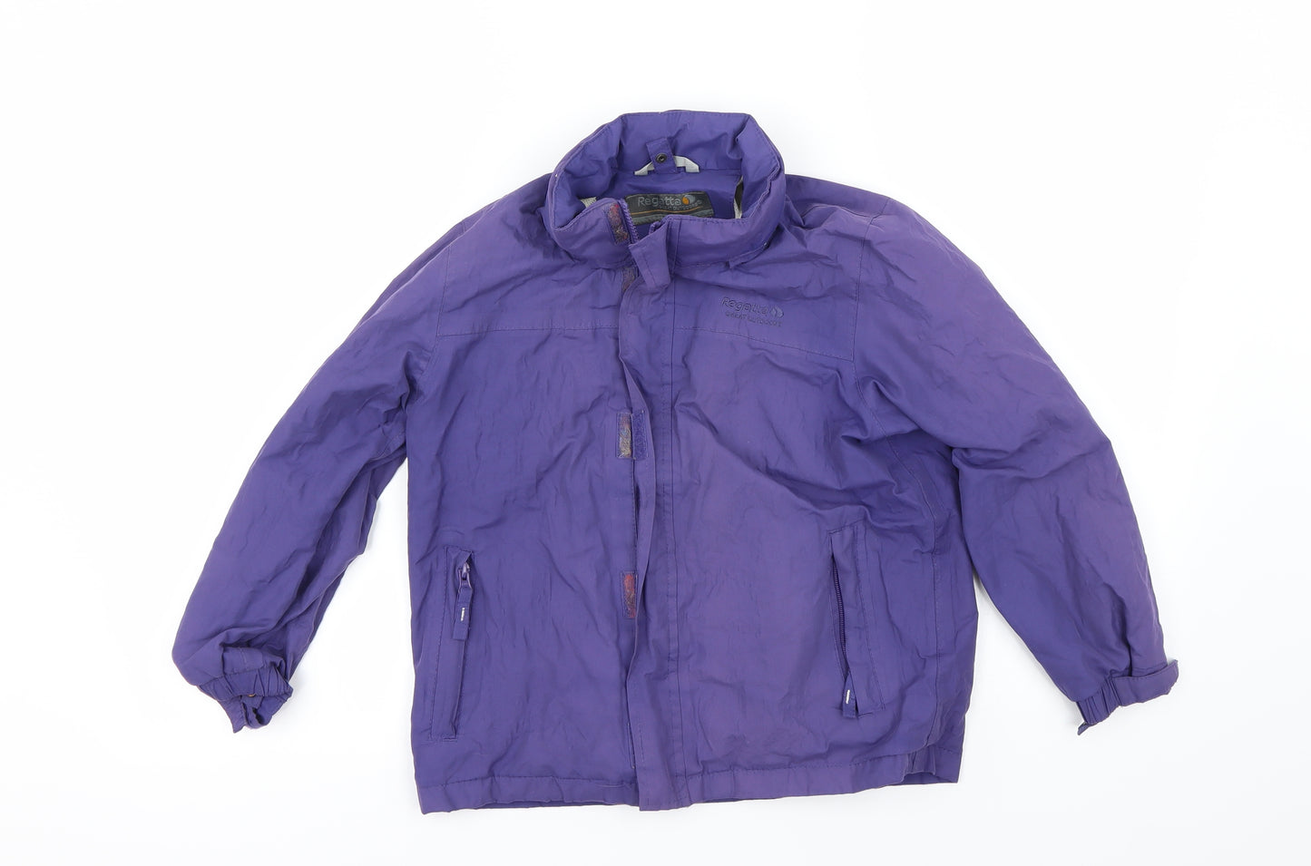 Regatta Girls Blue   Rain Coat Jacket Size 7-8 Years