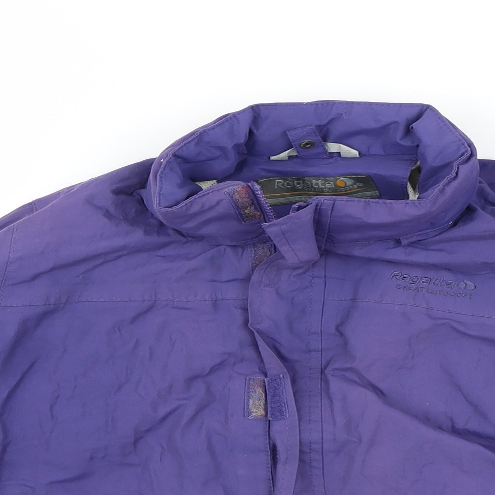 Regatta Girls Blue   Rain Coat Jacket Size 7-8 Years