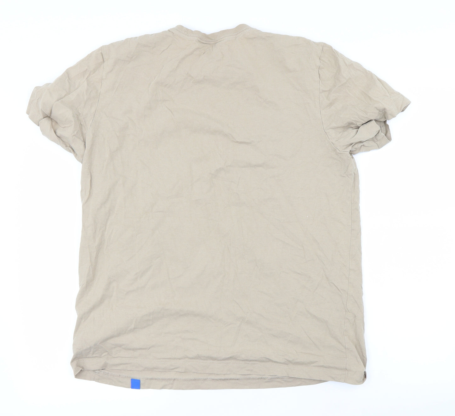 adidas Mens Beige    T-Shirt Size L