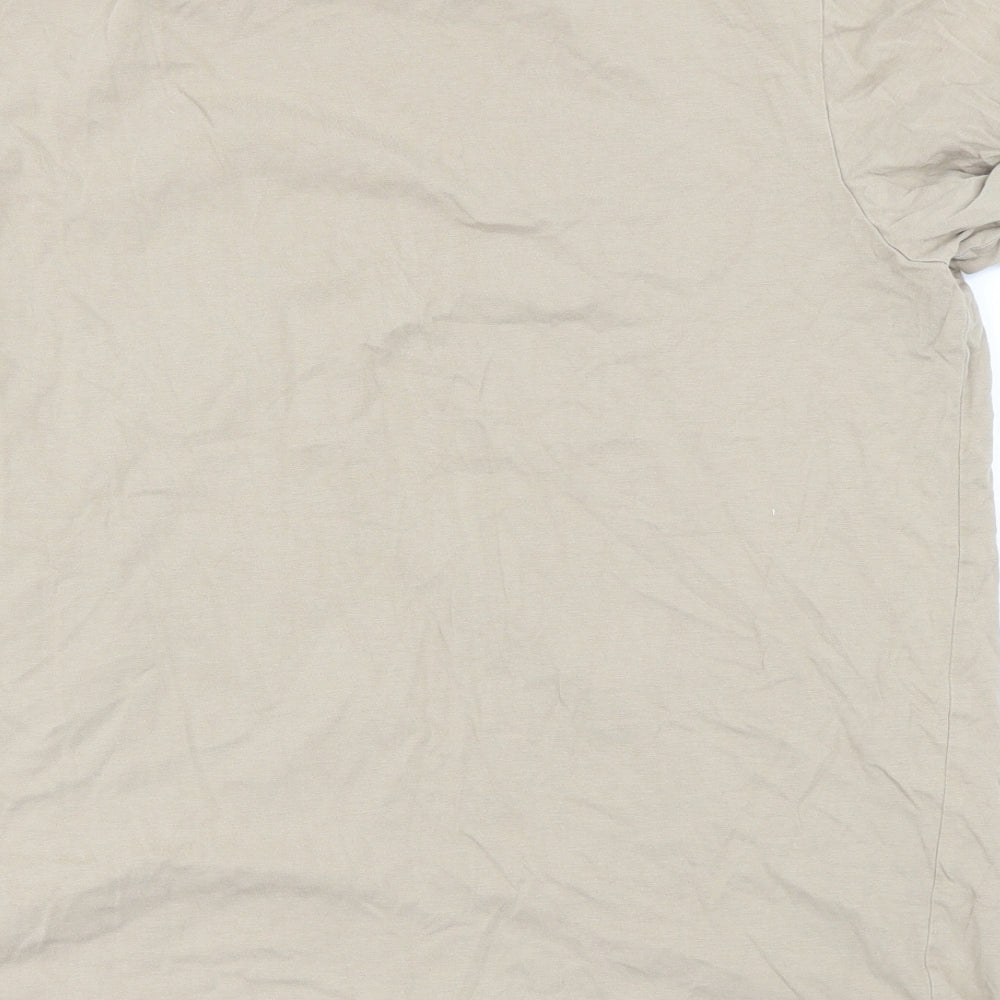 adidas Mens Beige    T-Shirt Size L