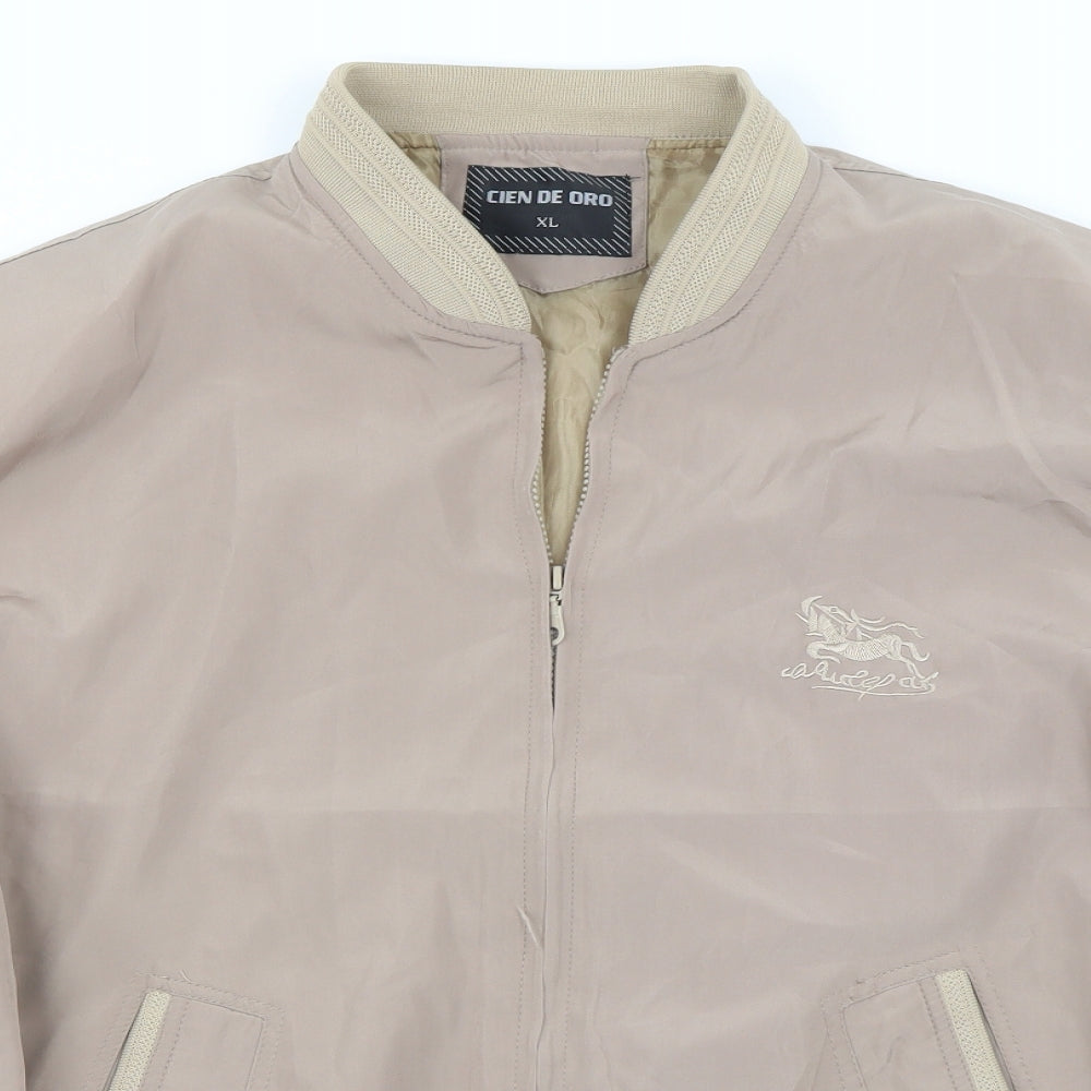 cien de oro Womens Beige   Jacket  Size XL