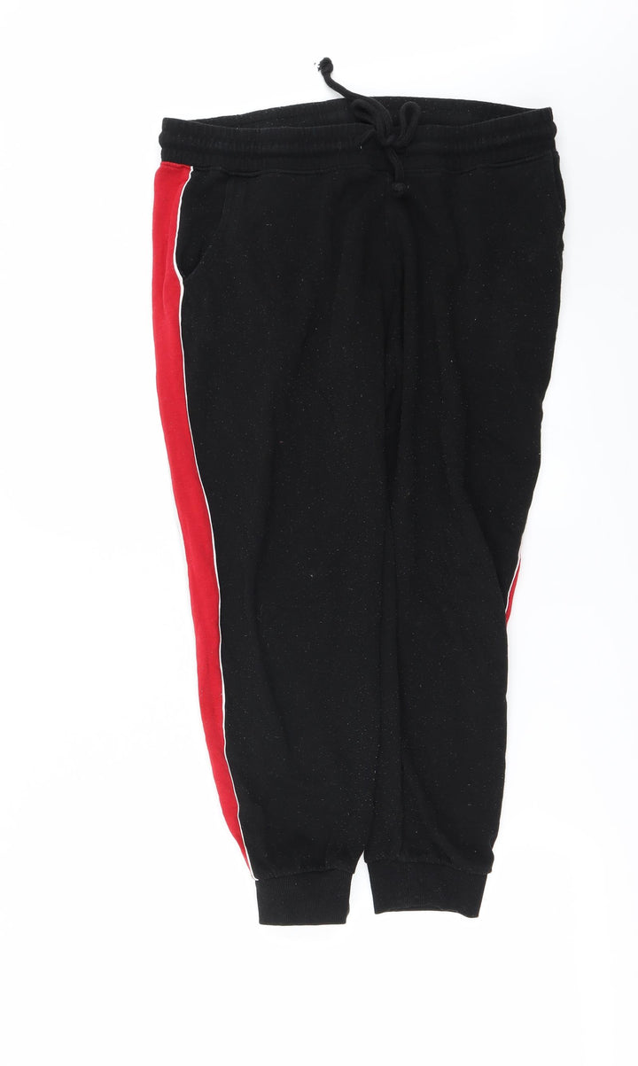 H&M Mens Black Jogger Trousers Size M L20 in