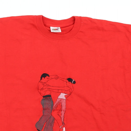 Fruit of the Loom Womens Red   Basic T-Shirt Size M