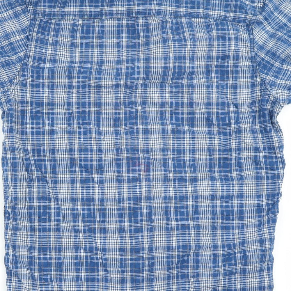 Cedar Wood State Womens Blue Check  Basic Button-Up Size S