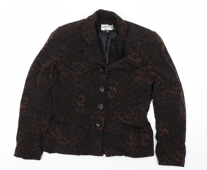 Kasper Womens Brown   Jacket Coat Size 8