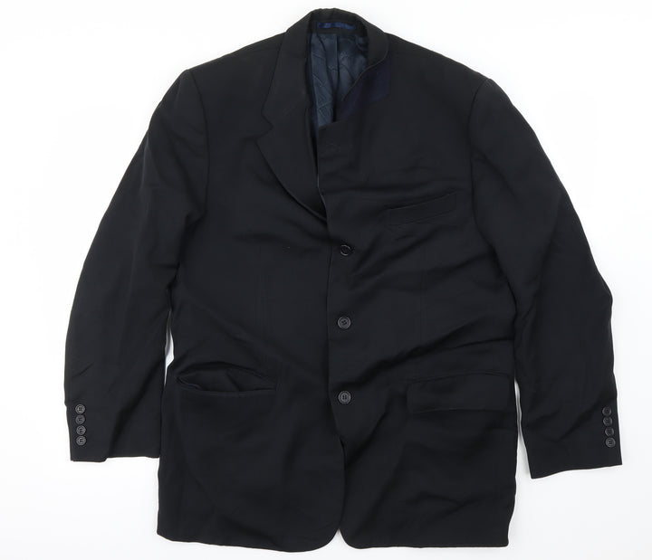 Preworn Mens Black   Jacket Blazer Size 42