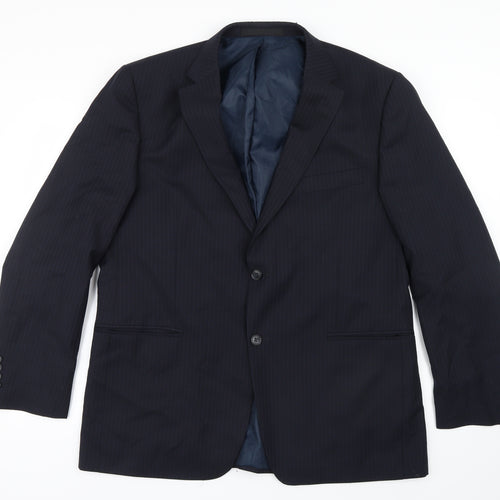 Marks and Spencer Mens Blue Striped  Jacket Blazer Size 42
